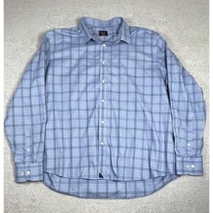 UNTUCKit Men's Long Sleeve Blue Plaid Button Down Shirt Size‎ 3XL